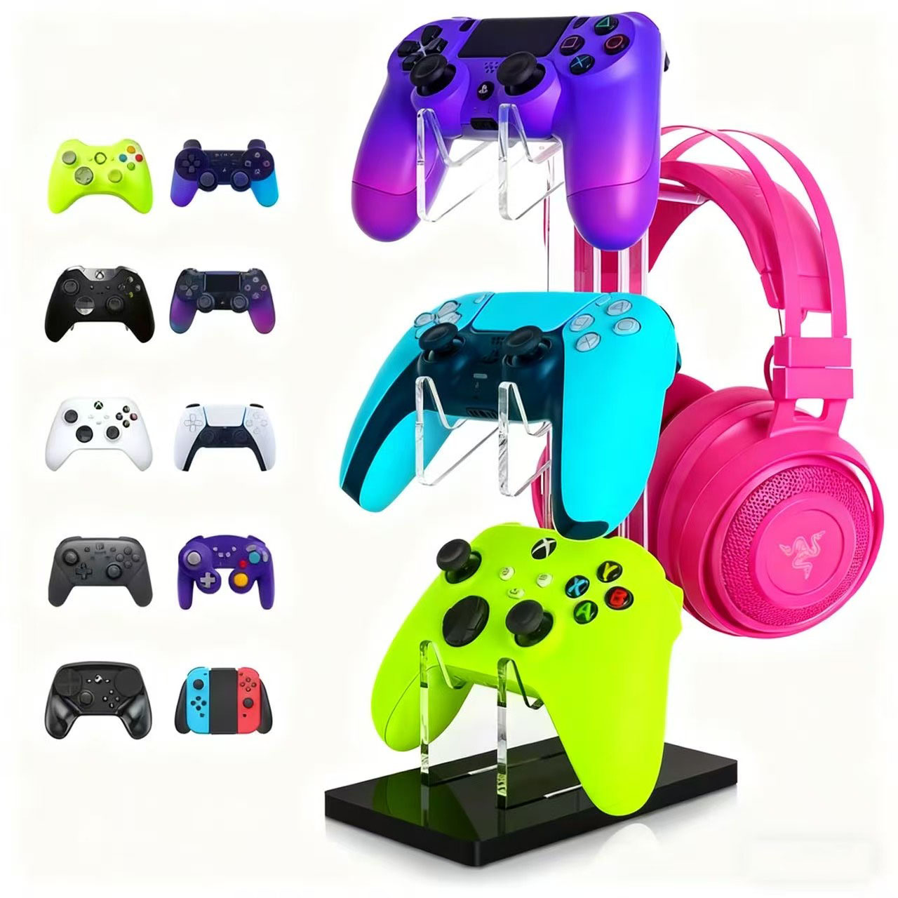 Gaming Accessories Headset - Универсальный 2/3-уровневый держатель контроллера и подставка