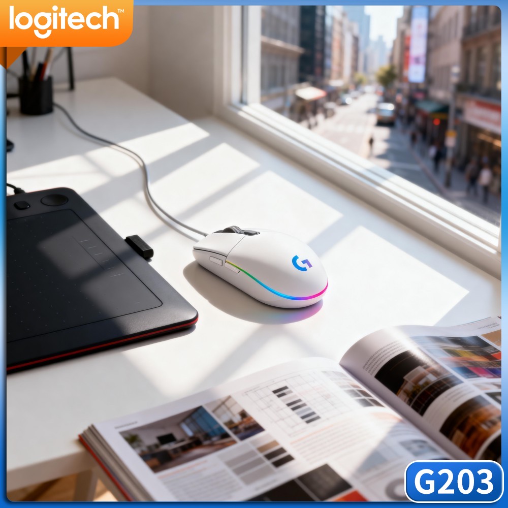 Logitech Mouse G203 - Проводная игровая мышь Logitech G203 с